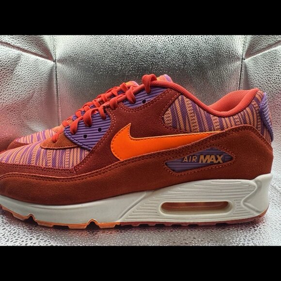RARE🔥 Size 12 Nike Air Max 90 Essential Crimson Men's Sneakers 537384-600 - Picture 7 of 10